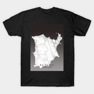 Ko Samui Thailand Island Map T-Shirt